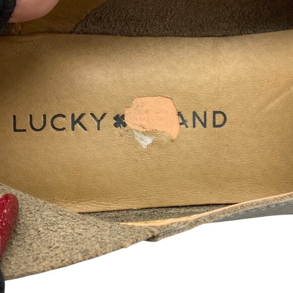 Lucky Brand Cahill Leather Slip-On Loafers Women Size 8 Taupe - Picture 7 of 8